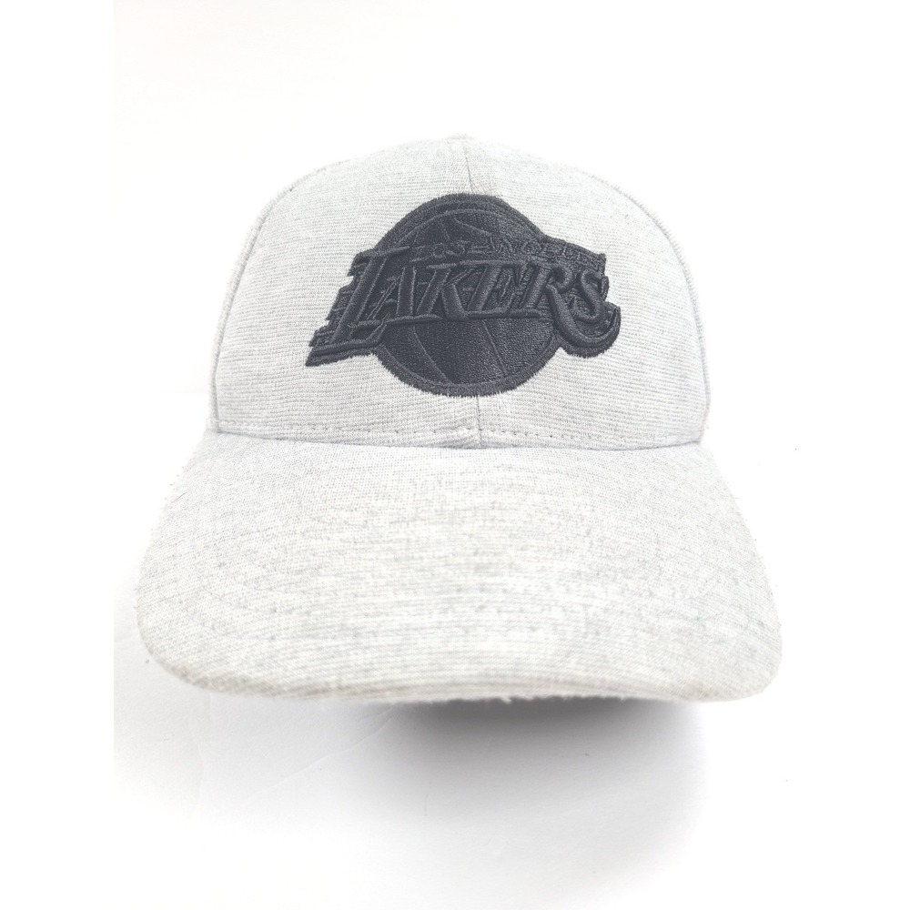 Ultra Game‎ NBA Los Angeles Lakers Fitted Hat Mens Gray Heather Embroidered Cap - Picture 3 of 9